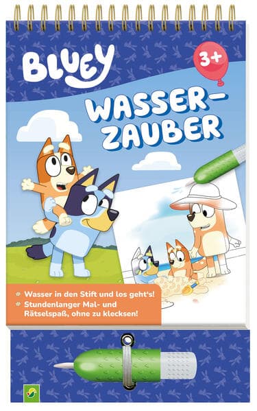 Bluey Malbuch Wasserzauber: Wassermalbuch ab 3 Jahren