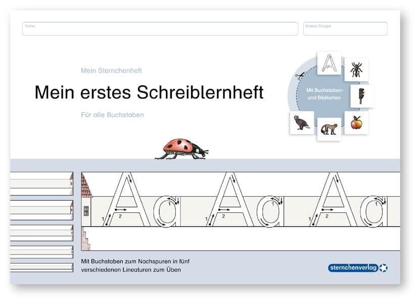 Mein erstes Schreiblernheft. Für alle Buchstaben auf speziellem Schreiblernpapier
