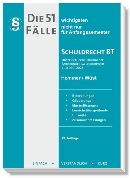 Die 51 wichtigsten Fälle Schuldrecht BT