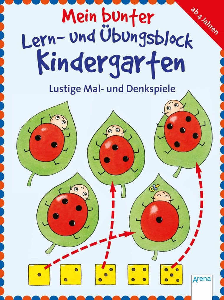 Mein bunter Lern- und Übungsblock Kindergarten. Lustige Mal- und Denkspiele